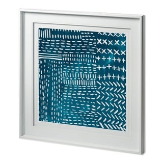 Custom Sashiko Stitches IV Framed Art Print - Bed Bath &amp; Beyond - 39196890