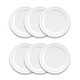 preview thumbnail 1 of 2, Abode Homewares Edge Matte Melamine Dinner Plate - White - 10.5" - Set of 6 6 Piece