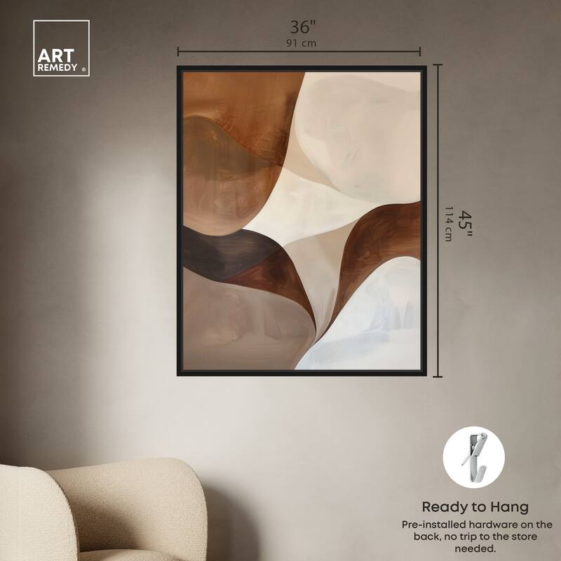 Art Remedy Dream Away Ii Framed Abstract Shapes 1 Piece Canvas Wall Art