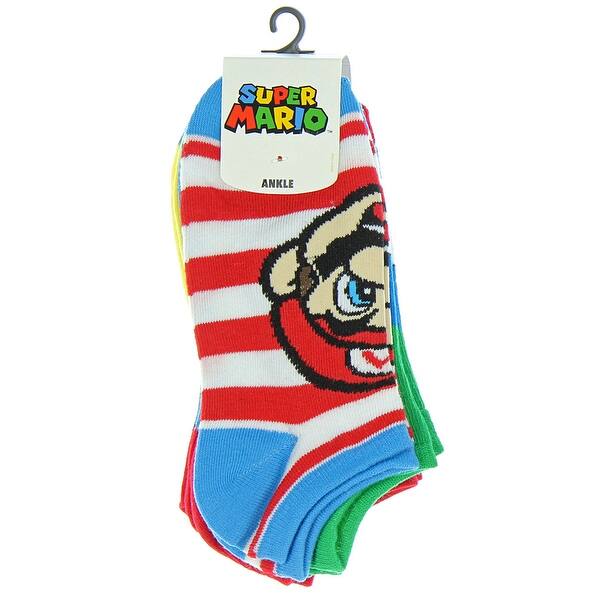 Shop Super Mario Unisex Game Inspired 5 Pair Mix And Match Ankle