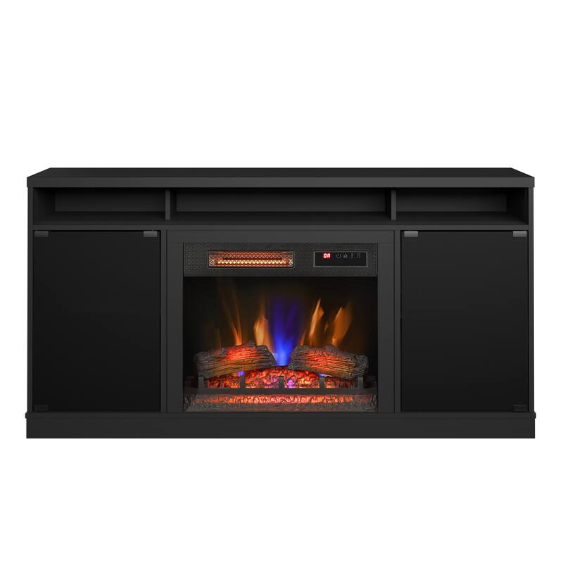 duraflame® Electric Fireplace TV Stand with Modern LED Accent Lighting and Remote, Black