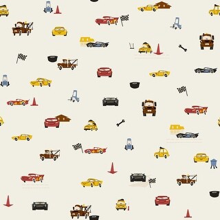 Disney & Pixar Cars Racing Spot Cream Wallpaper