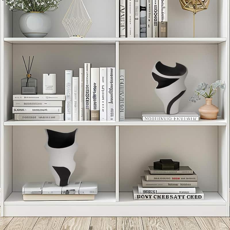 Rapsie Black and White Vase- Short