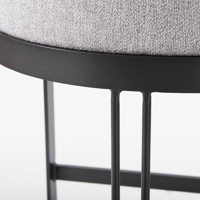 Hollyfield Cream Fabric Seat with Gold Metal Frame Counter Stool