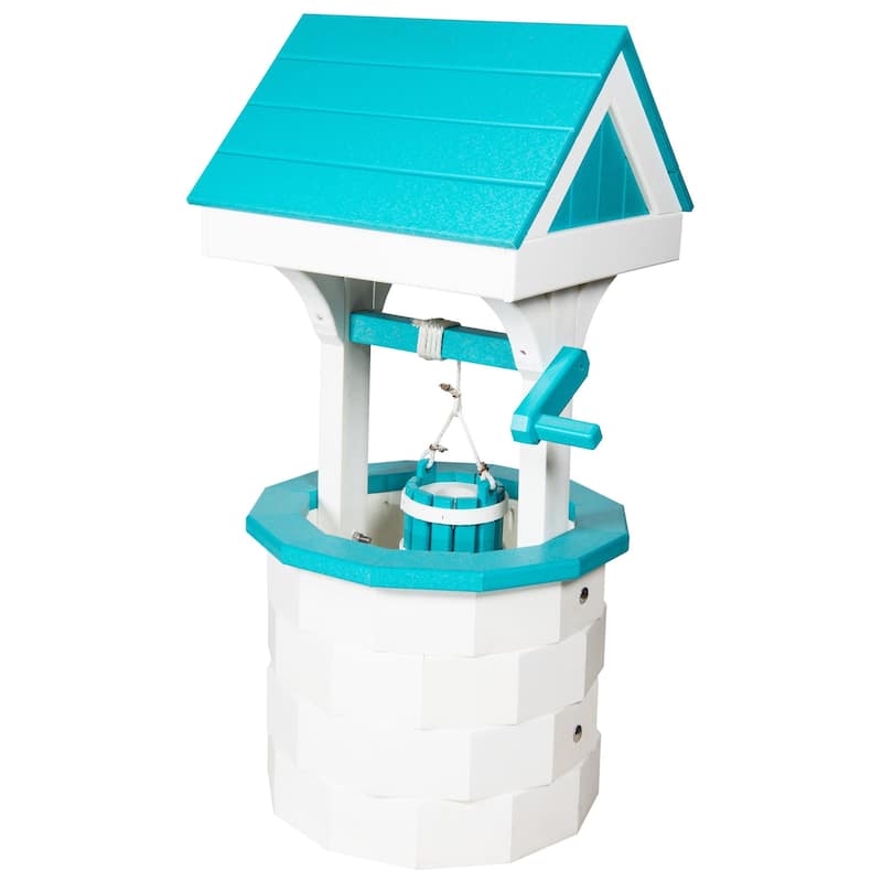 Poly Wishing Well - White and Aruba Blue - Small