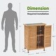 preview thumbnail 39 of 43, Mcombo Outdoor Wood Storage Cabinet, Small Size Garden Wooden Tool Shed with Double doors, Outside Tools Cabinet 0985CR