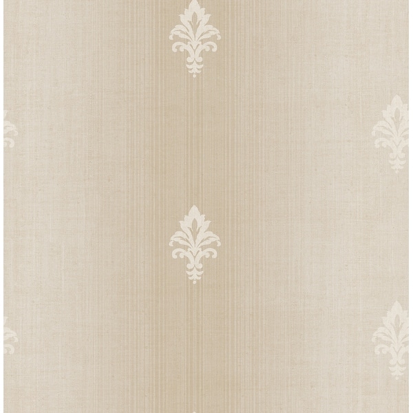 slide 2 of 8, Seabrook Designs Dorota Fleur De Lis Unpasted Wallpaper 20.5 in. W x 33 ft. L - Metallic Neutral