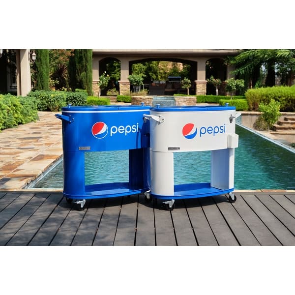 slide 2 of 22, Permasteel Sporty Oval Shape Patio Cooler with Pepsi Logo