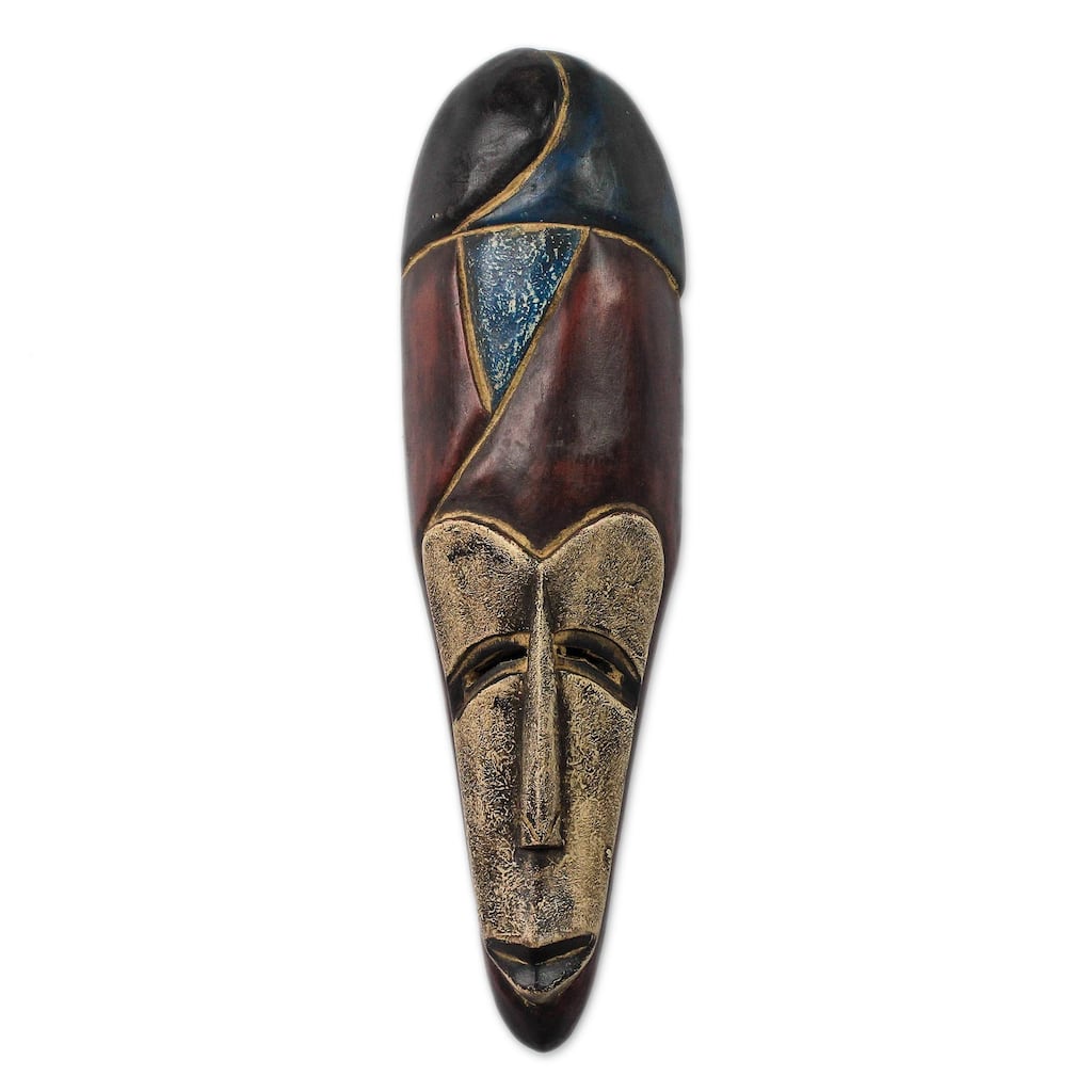 Novica Handmade Surprise Bunini African Wood Mask