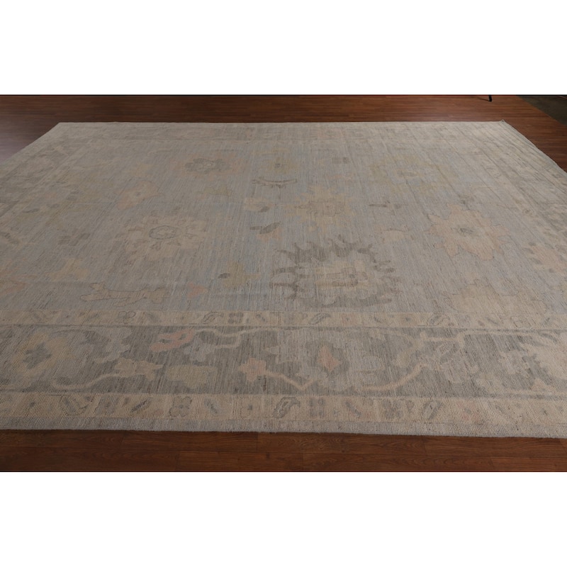 Oriental Oushak Turkish Large Area Rug Hand-Knotted Wool Carpet - 10'2"x 13'11"