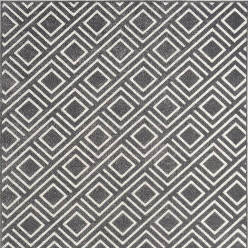 Becoq Geometric Modern Woven Low Pile Area Rug