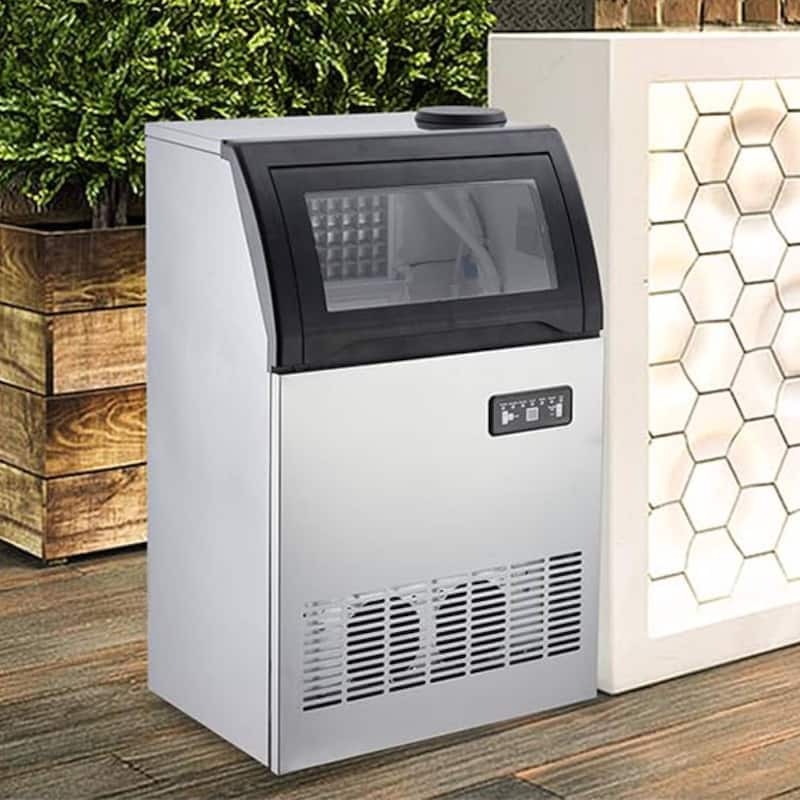 Commercial Freestanding Ice Maker Machine 155 Lbs/24H - N/A - Silver