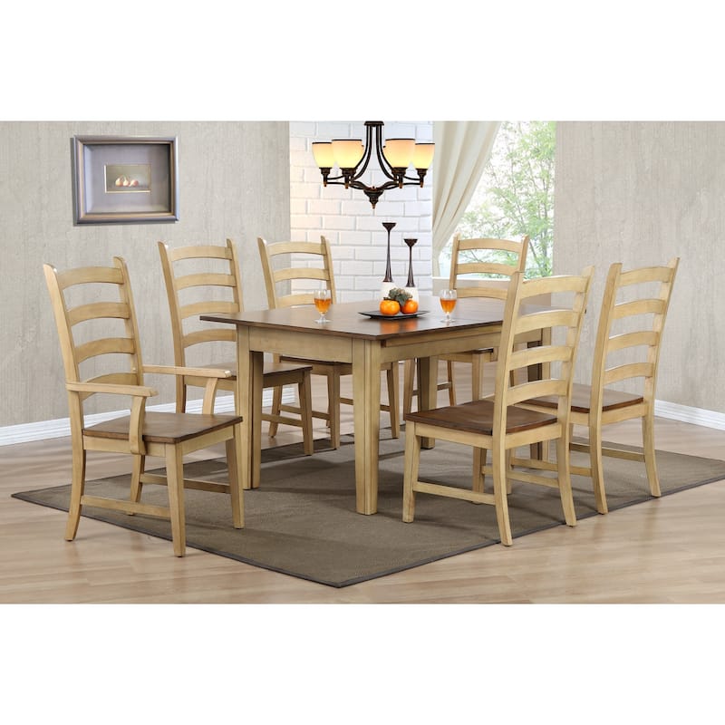 Extendable Dining Set 7 Piece, Seats 12, Rectangular Table, Large Dining Room Furniture