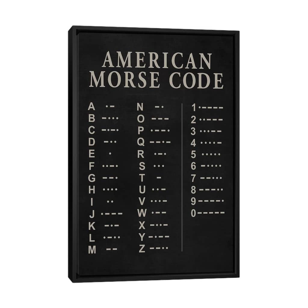 iCanvas "Morse Code" by PatentPrintStore Framed Canvas Print