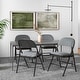 preview thumbnail 2 of 8, Gymax Set of 6 Folding Chairs Fabric Upholstered Padded Seat Metal