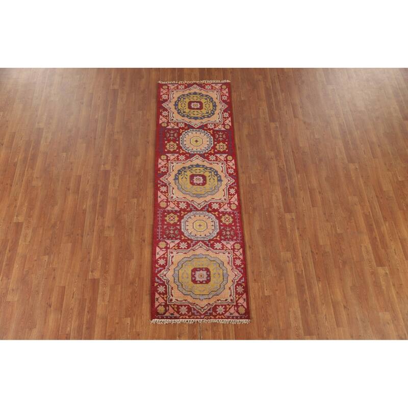 Red Heriz Serapi Oriental Runner Rug Handmade Wool Carpet - 2'5" x 7'10"