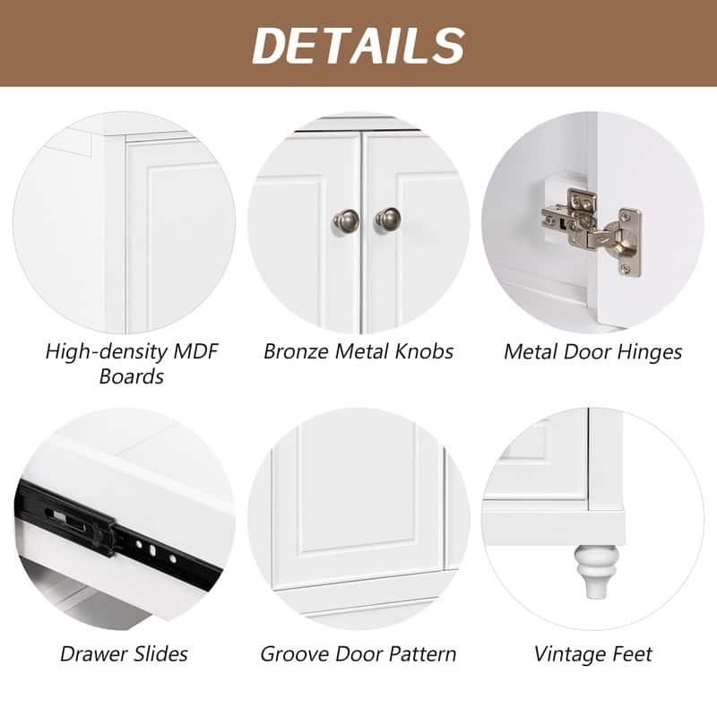 30" 2-door Bathroom Vanity with Sink and Drawer