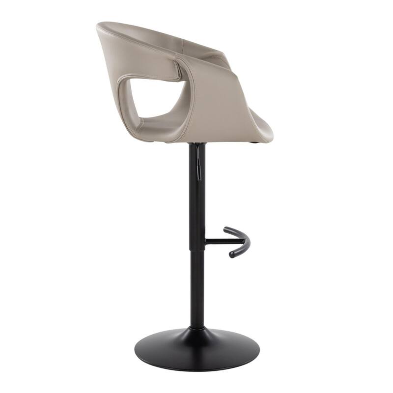 Porch & Den Saurya Adjustable Bar Stool with Rounded T Footrest (Set of 2)