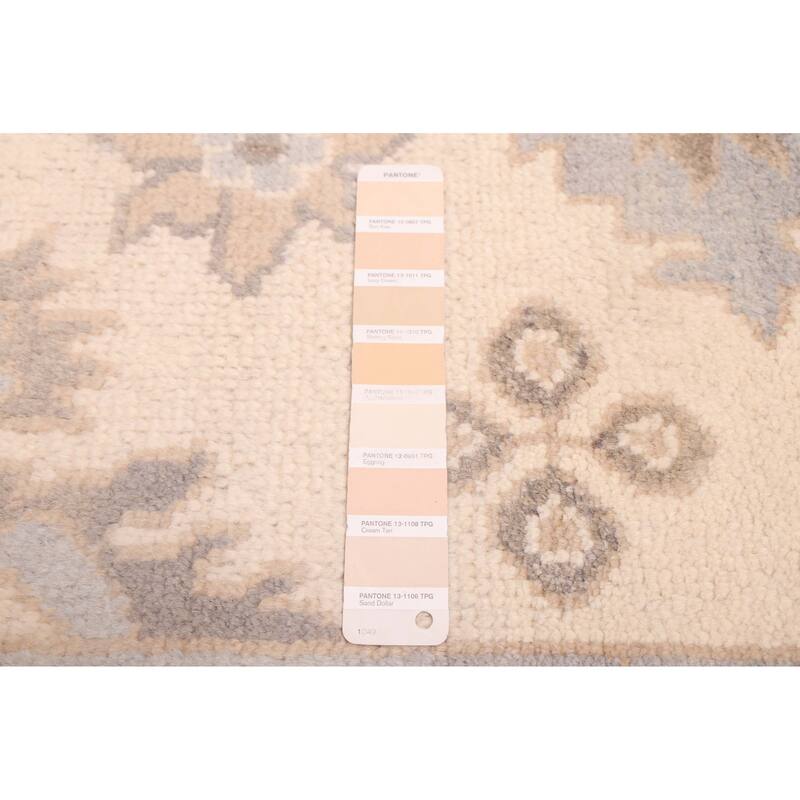 ECARPETGALLERY Hand-knotted Royal Oushak Cream Wool Rug - 9'0 x 11'6