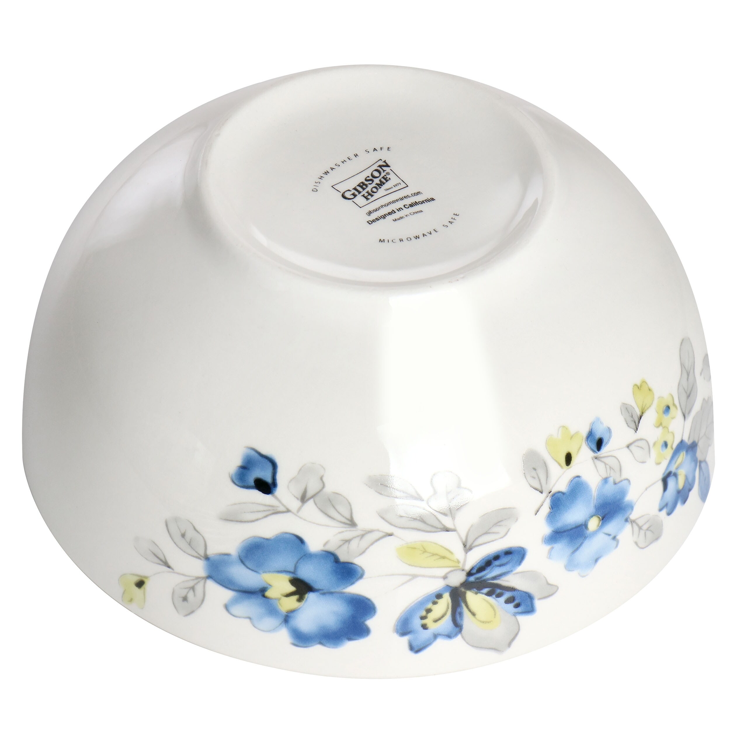 Gibson Home Uppingham Fine Ceramic 12Pc Dinnerware Set in Blue