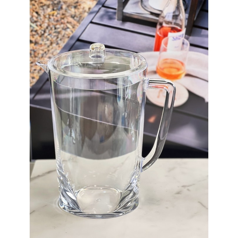 Leadingware Acrylic Blue Crystal Diamond 2.75 qt. Pitcher