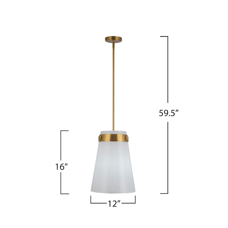 Artcraft Dahlia 1-Light Pendant - 12" Dia.