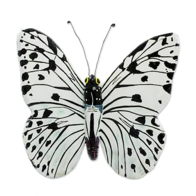 Novica Handmade Forest Nymph Butterfly Ceramic Sculpture