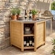 preview thumbnail 38 of 93, 100% Solid Wood Outdoor Kitchen Cabinet Set, Modular Patio BBQ Island Sideboard Buffet Pantry