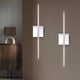 preview thumbnail 27 of 105, Conley 28" Dimmable Integrated LED Metal Wall Sconce, by JONATHAN Y Chrome - Set of 2