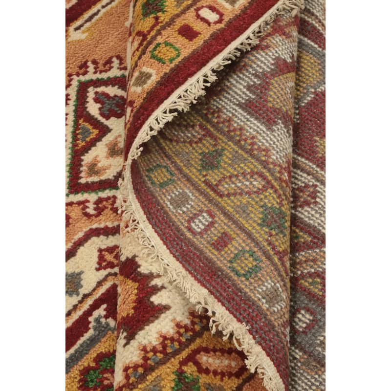Handmade Wool Kazak Indian Area Rug Handmade Wool Carpet - 11' 10'' X 9' 0''