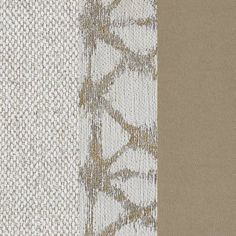 Rainn Boucle Upholstered Sloped Arm Sofa Set Latte