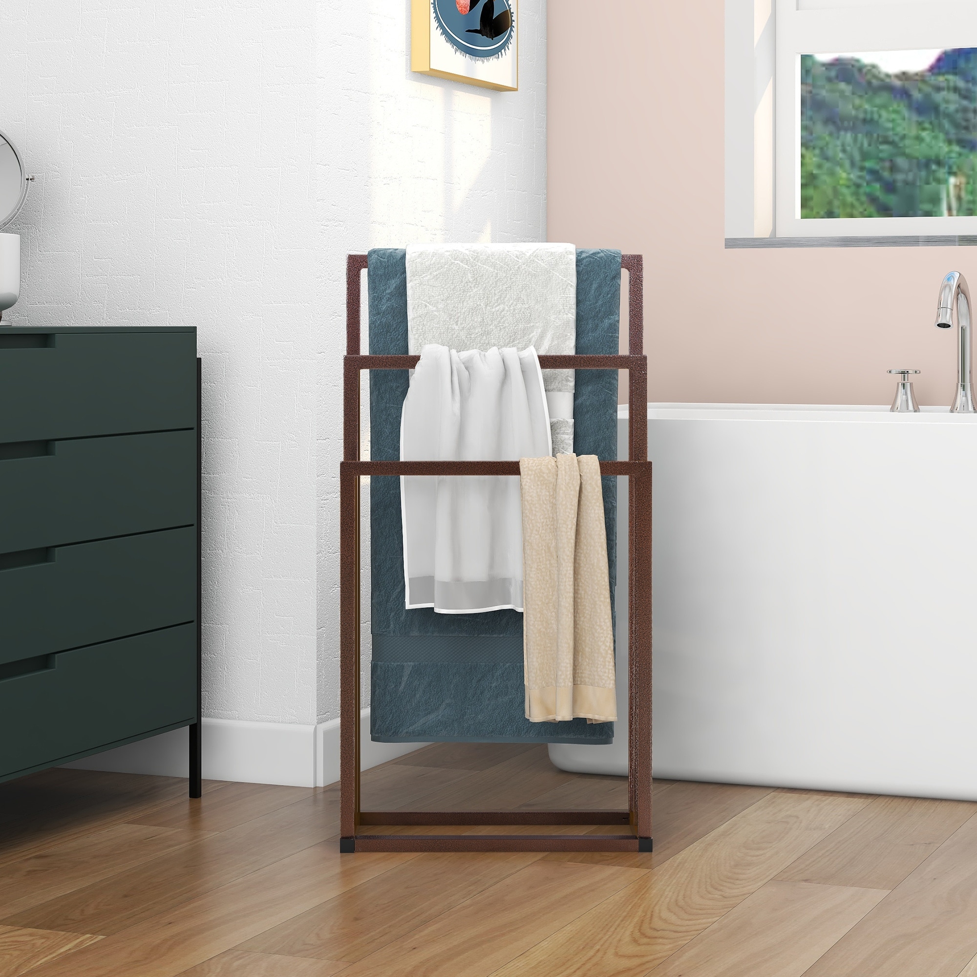 Bed bath and beyond free standing towel rac discount