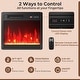 preview thumbnail 8 of 8, Gymax 18'' Electric Fireplace Insert w/Remote Control Adjustable Flame