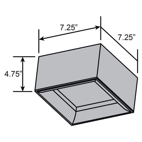 Access Lighting Bloc - Flush Mount - Black Finish - White Acrylic