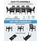 preview thumbnail 10 of 36, WINSOON 12-Piece HIPS All Weather Outdoor Patio Dining Sets with Umbrella Hole& Aluminum Frame,2-Table 10-Chairs