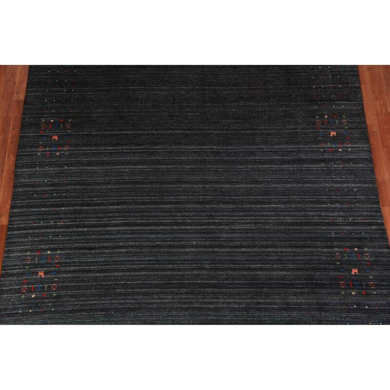 Gabbeh Indian Area Rug Handmade Bedroom Silk Carpet - 7'9" x 9'11"