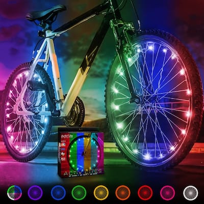 Activ Life Bicycle Spoke Lights (2 Tires, Color-Changing), Fun for All Bike Types, Best Wheel Lights for Safety & Style