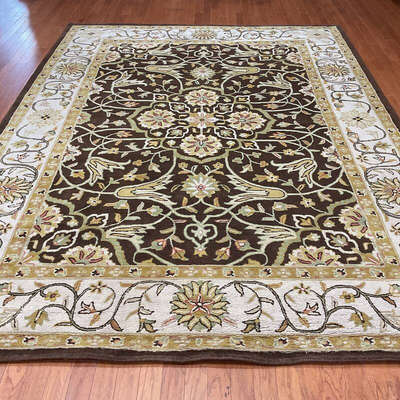 HERAT ORIENTAL Handmade Wool Rug Collection - 8' x 11' - Brown/Gold