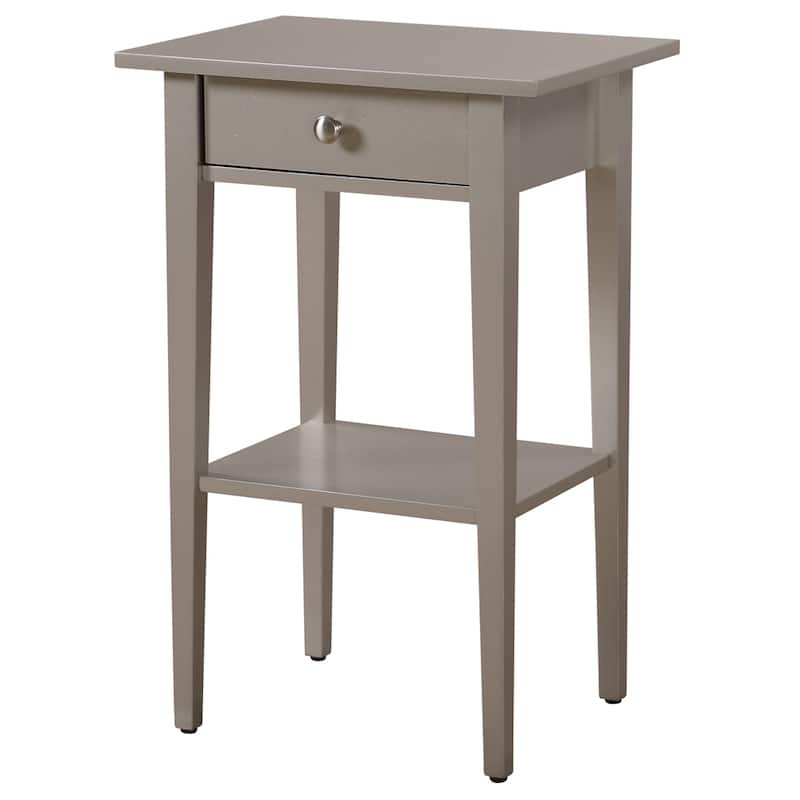 Wood Nightstand with Drawer - Champagne