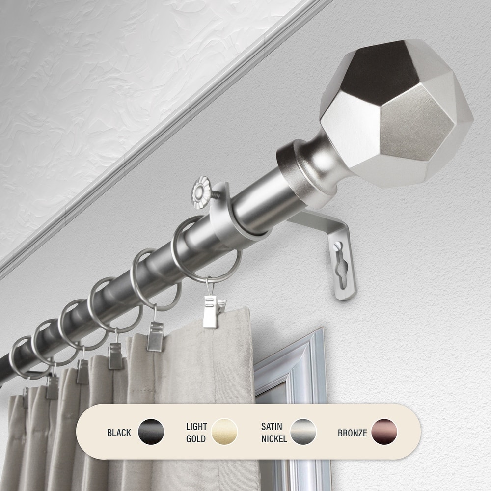 InStyleDesign Valdo 1 inch Diameter Adjustable Curtain Rod