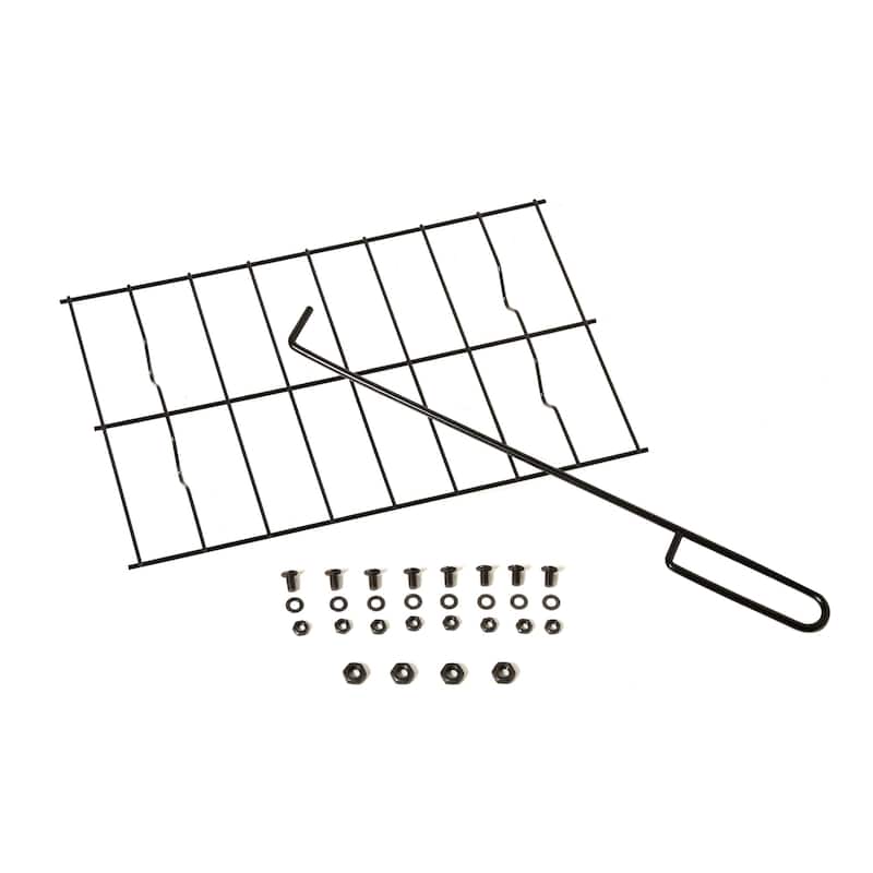 37-Inch Rectangular Metal Outdoor Wood Burning Fireplace - Outdoor Fireplace with Built-in Log Storage and Poker-Brushed Bronze