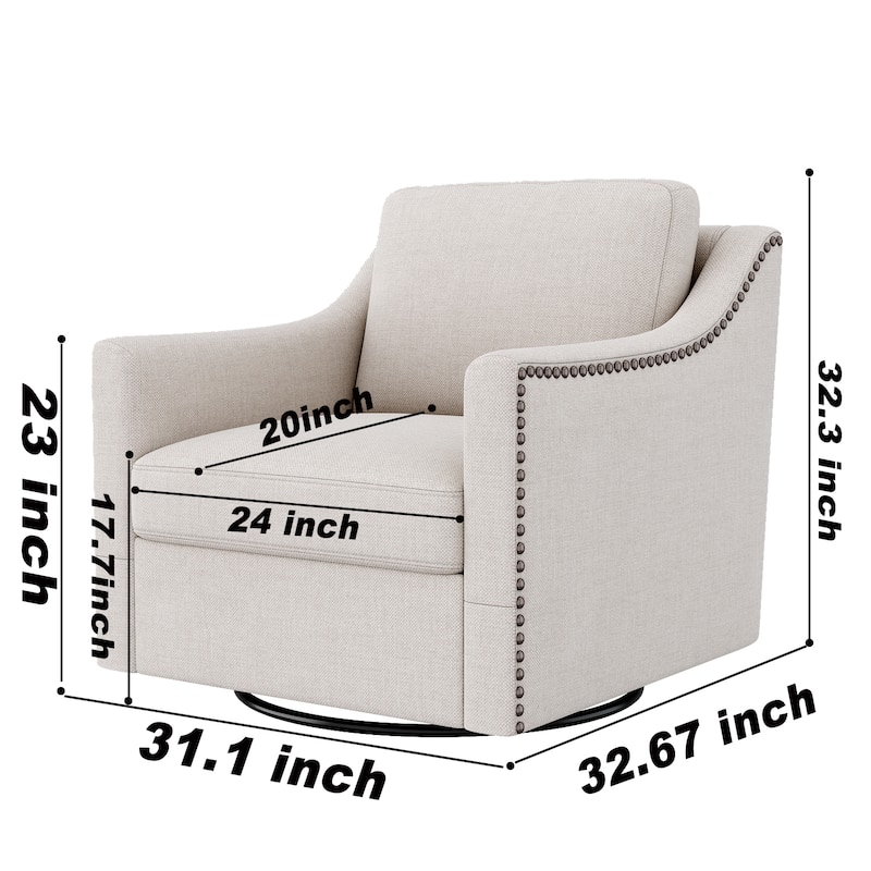 360-degree Swivel Accent Armchair