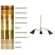 preview thumbnail 9 of 9, Modern Black Gold 3-Light Sputnik Chandeliers Metal Pendant Lights for Dining Room