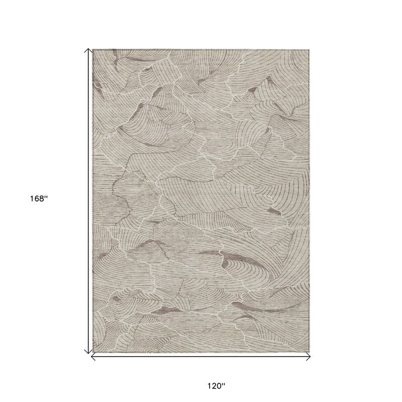 HomeRoots Abstract Transitional Rectangle Outdoor Rug