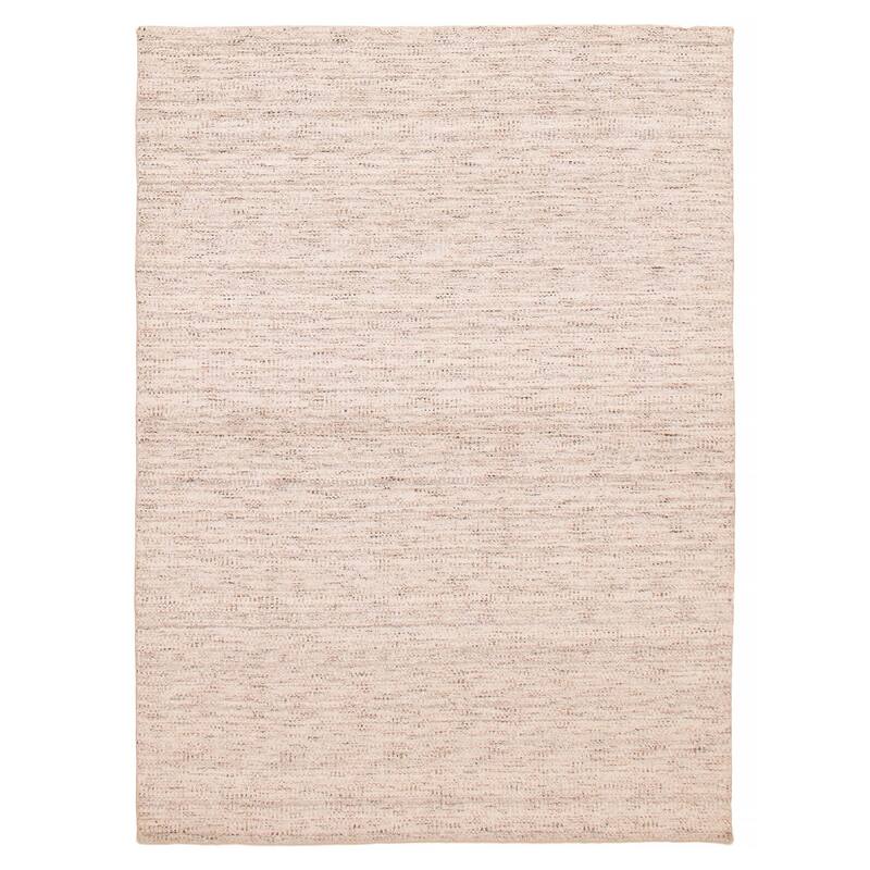 ECARPETGALLERY Hand Loomed Kashkuli Gabbeh Ivory Wool Rug - 5'6 x 7'7 - Ivory - 5'6 x 7'7