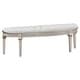 preview thumbnail 1 of 12, Evangeline Upholstered Demilune Bench Ivory and Silver Oak Silver Oak