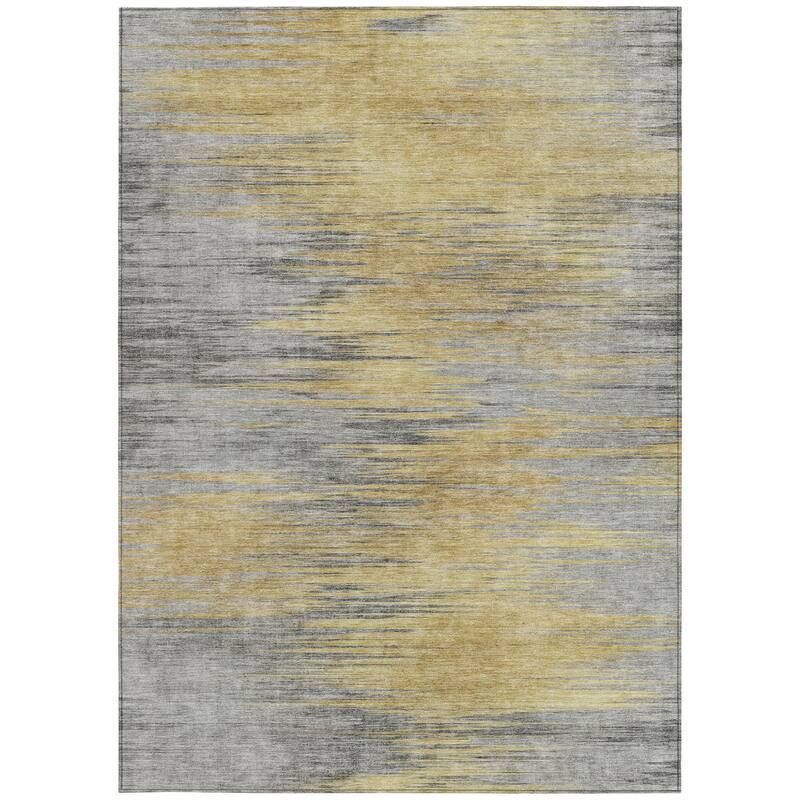 HomeRoots Abstract Transitional Rectangle Outdoor Rug