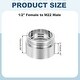preview thumbnail 14 of 26, Faucet Aerator Adapter, Male to Male Brass Faucet Adapter with Washer for Kitchen Bathroom Sink Water Filter - Silver 1/2" Female to M22 Male, 15mm Length