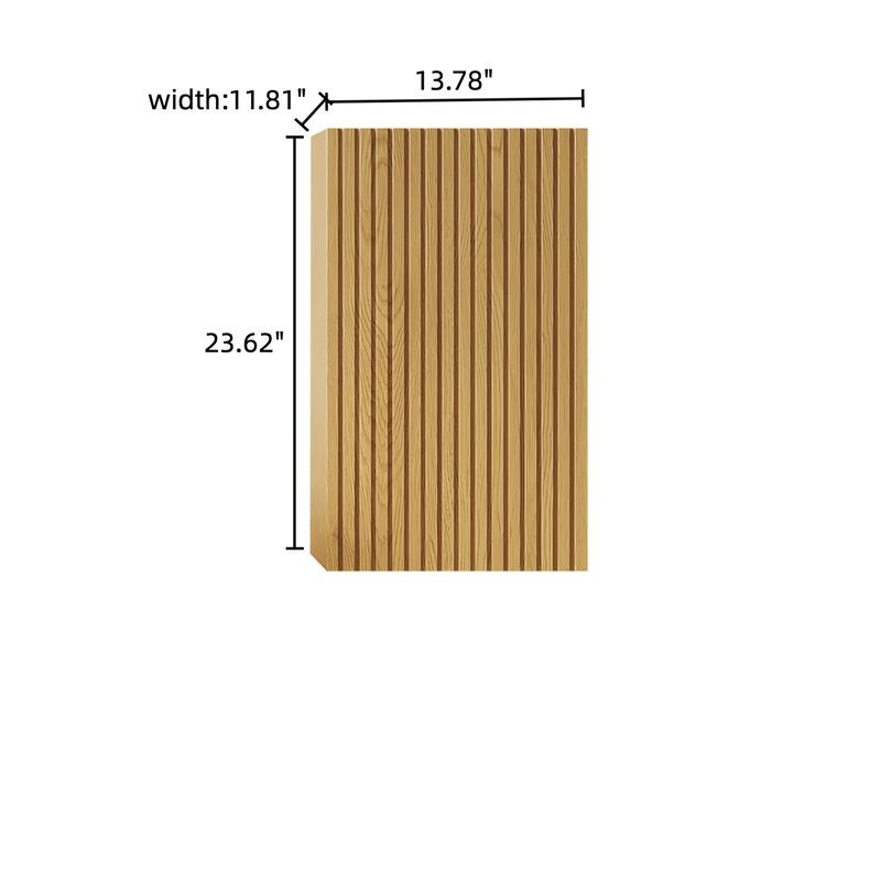 23" Tall Bathroom Wall Mounted Cabinet - Golden Oak