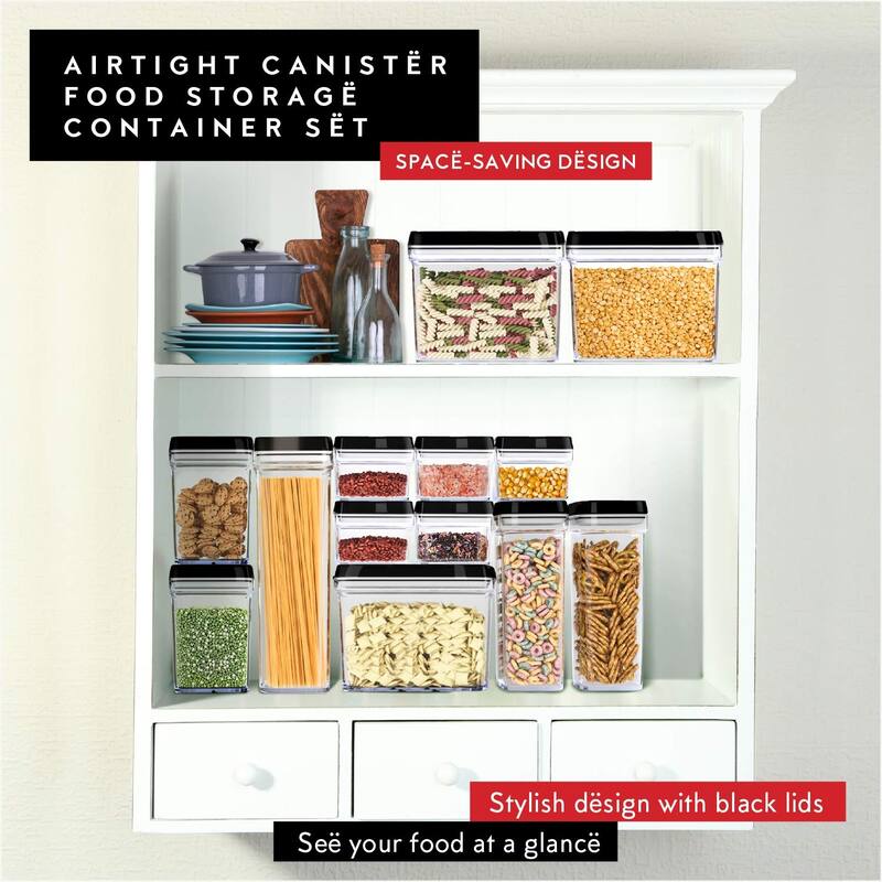 Airtight Food Storage Containers Pantry Snacks Kitchen Container,4LB Sugar & Flour Canister 4 Pc Set All Same Size Clear Plastic
